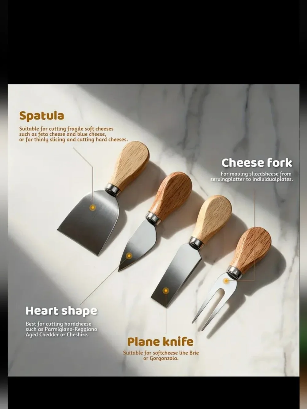 Bamboo Charcuterie Board With Knife Set